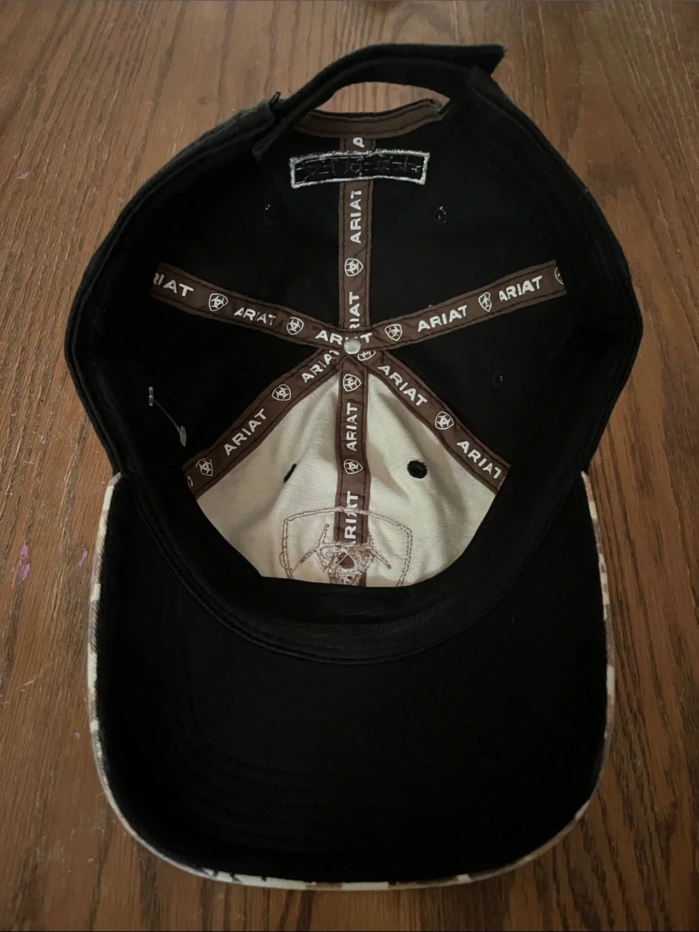 Ariat Digi Camouflage Baseball Cap with Embroidered Patch - Black & Brown